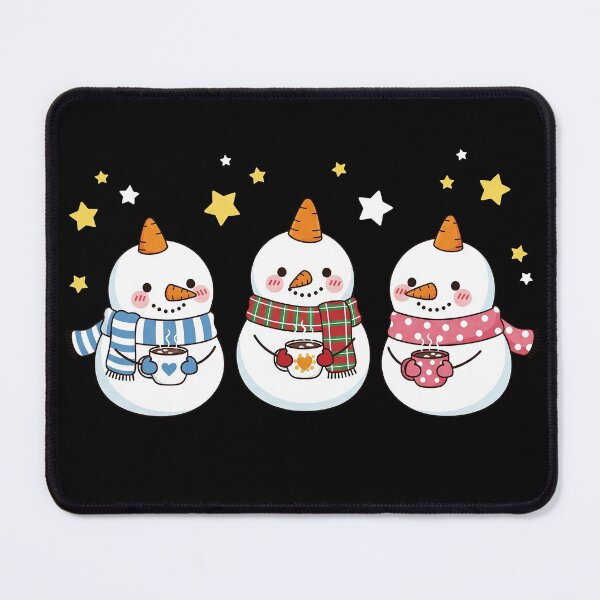 Item preview, Cute Kawaii Christmas Snowmen with Hot Chocolate designed and sold by istoriadesign.