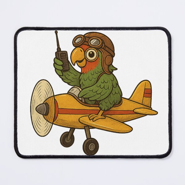Item preview, Parrot Pilot with Airplane designed and sold by photoparadise22.
