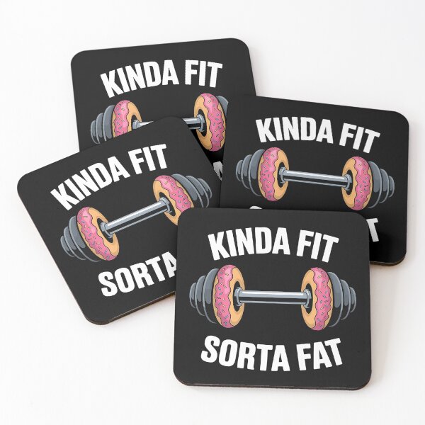 Item preview, Kinda Fit Sorta Fat - This funny gift is perfect for people who love the gym and fitness but also enjoy good food and a sense of humor. designed and sold by ZyziowskyArt.