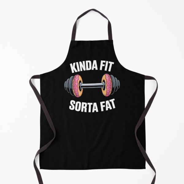 Item preview, Kinda Fit Sorta Fat - This funny gift is perfect for people who love the gym and fitness but also enjoy good food and a sense of humor. designed and sold by ZyziowskyArt.
