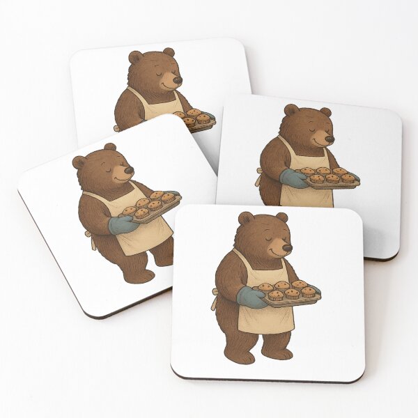 Artikelvorschau, Baking Bear with Muffins entworfen und verkauft von photoparadise22.