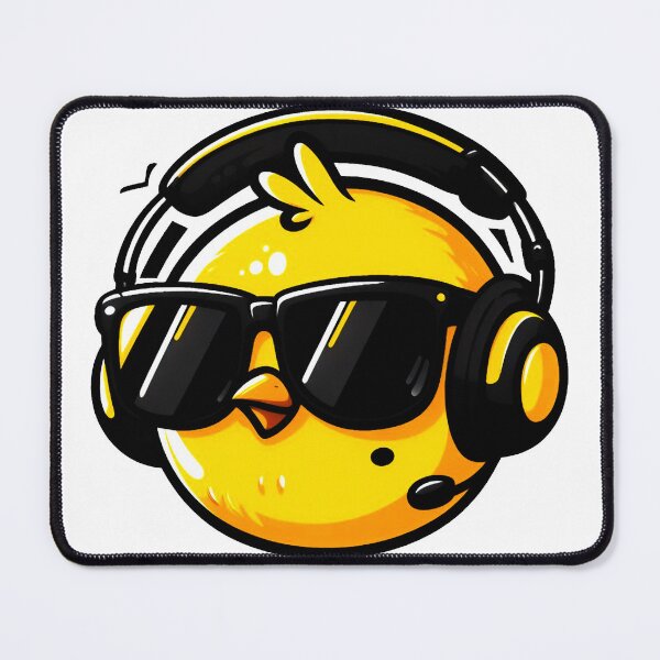 Item preview, Cool Gamer Chick | Cute Yellow Bird with Headphones & Sunglasses designed and sold by RovaStix.