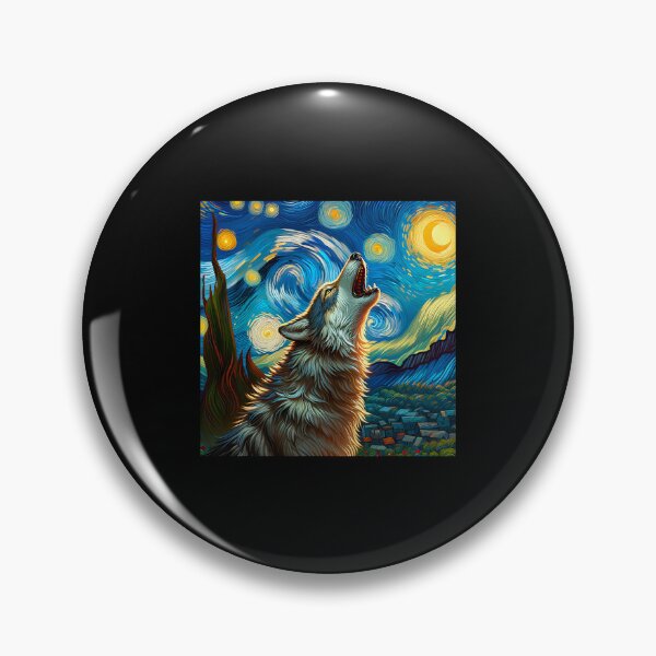 Item preview, Wolf Starry Night Van Gogh Sky Painting Art For Men Women  designed and sold by ReinholdThie.