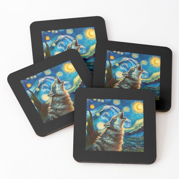 Item preview, Wolf Starry Night Van Gogh Sky Painting Art For Men Women  designed and sold by ReinholdThie.