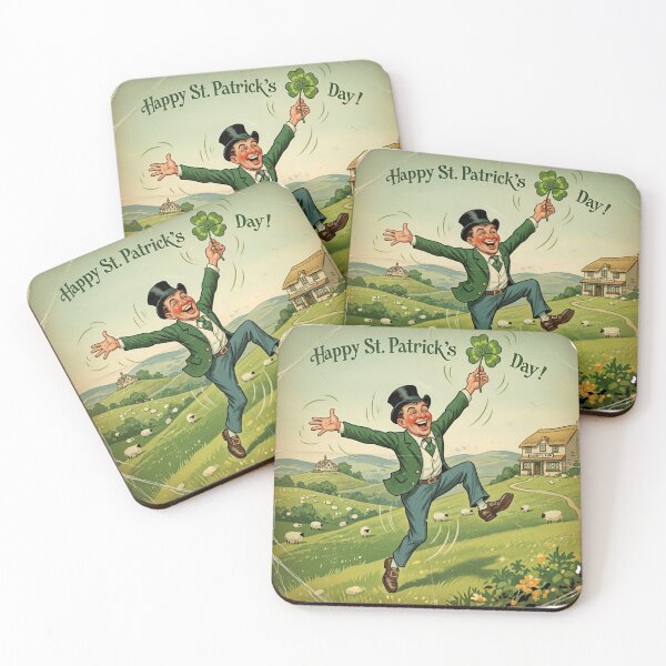 Item preview, ​Vintage Happy St. Patrick's Day - Lucky Irish Man designed and sold by ART-POD-PL.