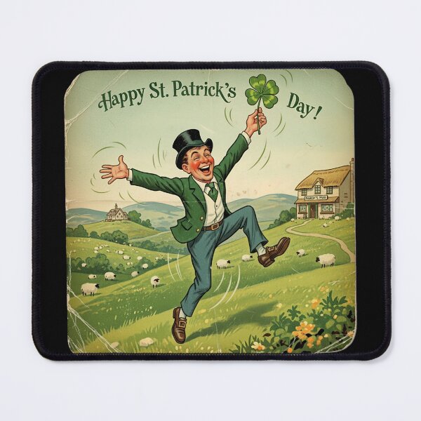 Item preview, Vintage Happy St. Patrick's Day - Lucky Irish Man designed and sold by ART-POD-PL.