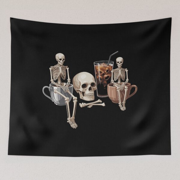 Item preview, Skull Coffee Skeleton Bleached Funny Men Women Coffee Lover designed and sold by Sunset4Bones.