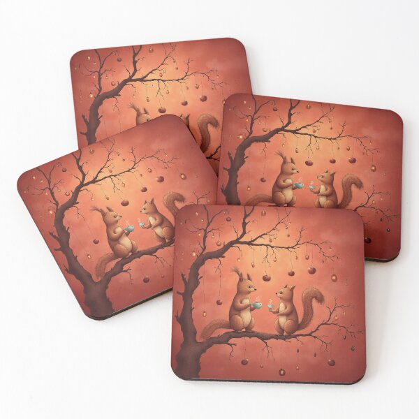 Item preview, Cozy Squirrels Sharing Tea on a Magical Tree designed and sold by Whimsical Hug.