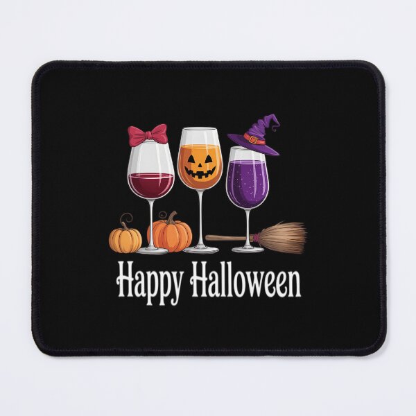 Item preview, Three wine glasses Halloween Pumpkin Halloween designed and sold by Sunset4Bones.