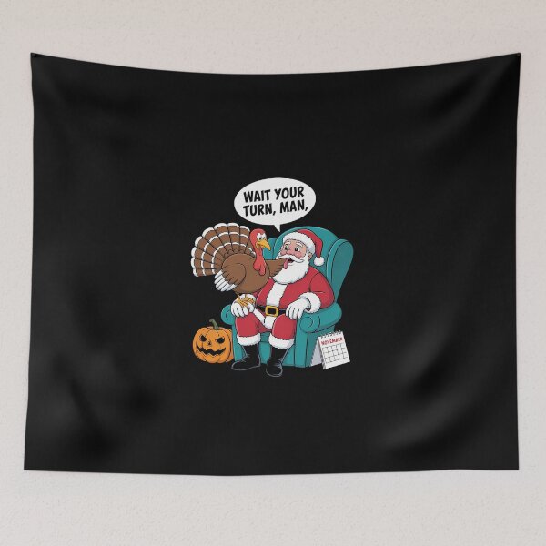 Item preview, Funny Santa and Turkey Thanksgiving Halloween Joke designed and sold by KarstenNoanra.
