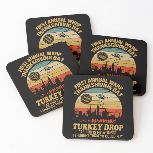 Item preview, Funny Thanksgiving WKRP Turkey Drop designed and sold by HappyHedgeTees.
