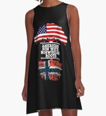 American Son With Norwegian Roots - Gift For Norwegian Son A-Line Dress