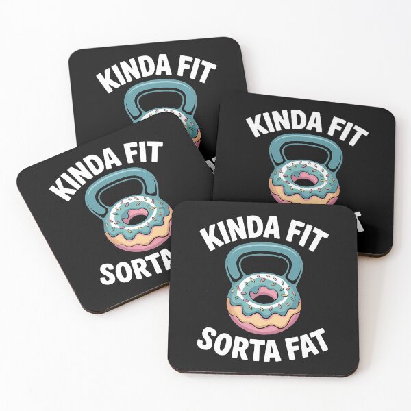 Item preview, Kinda Fit Sorta Fat - This funny gift is perfect for people who love the gym and fitness but also enjoy good food and a sense of humor. designed and sold by ZyziowskyArt.