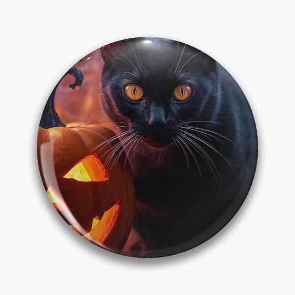 Item preview, Black Cat & Jack-o’-Lantern | Classic Halloween Design designed and sold by Cultradesign.