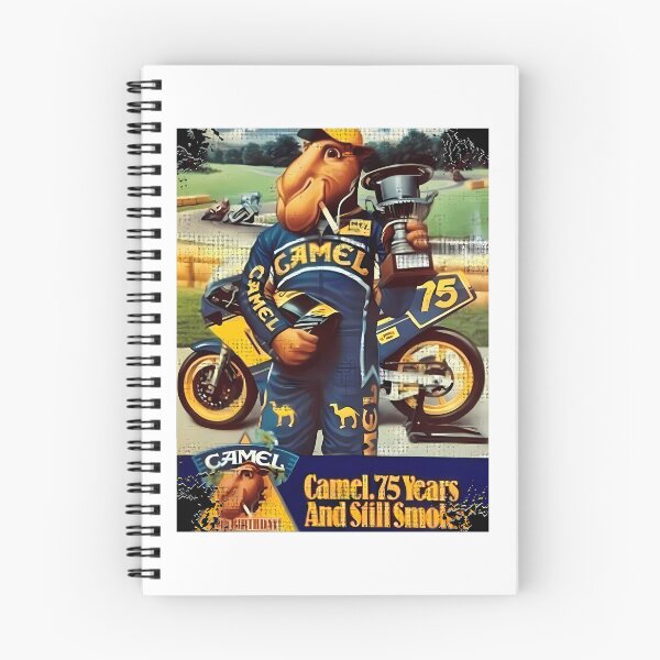 Item preview, Retro Camell Racing Biker Vintage 80s Motorcycle Art designed and sold by Burpslug.