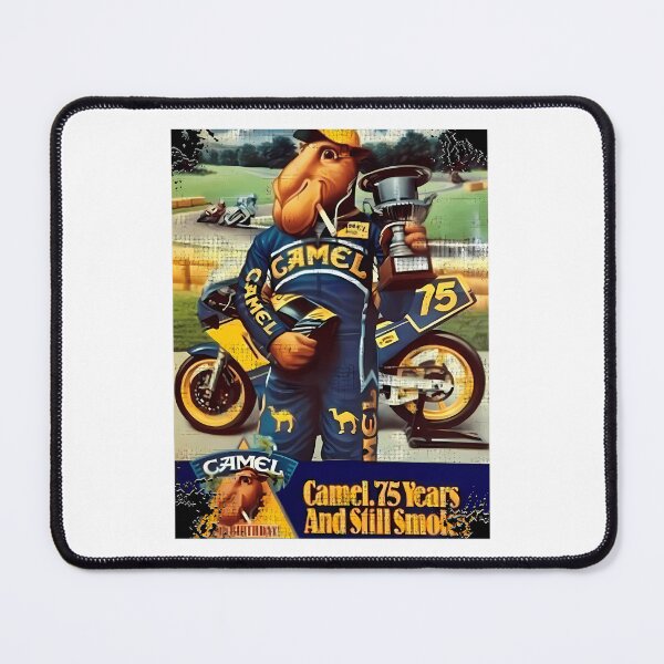 Item preview, Retro Camell Racing Biker Vintage 80s Motorcycle Art designed and sold by Burpslug.