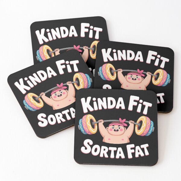 Item preview, Kinda Fit Sorta Fat - This funny gift is perfect for people who love the gym and fitness but also enjoy good food and a sense of humor. designed and sold by ZyziowskyArt.