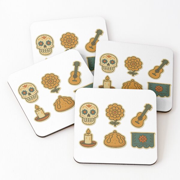 Item preview, Day of the dead mexican icons set isolated, ideal for backgrounds, AI Generated designed and sold by dvoevnore.