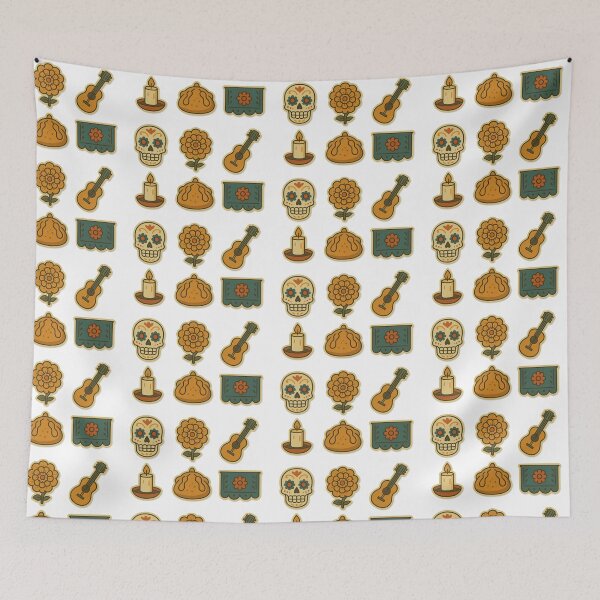 Item preview, Day of the dead mexican icons set isolated, ideal for backgrounds, AI Generated designed and sold by dvoevnore.