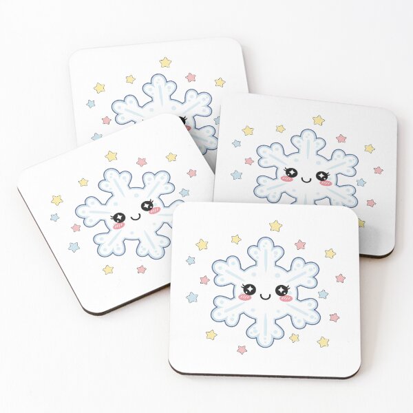 Item preview, Cute Kawaii Pastel Snowflake designed and sold by istoriadesign.