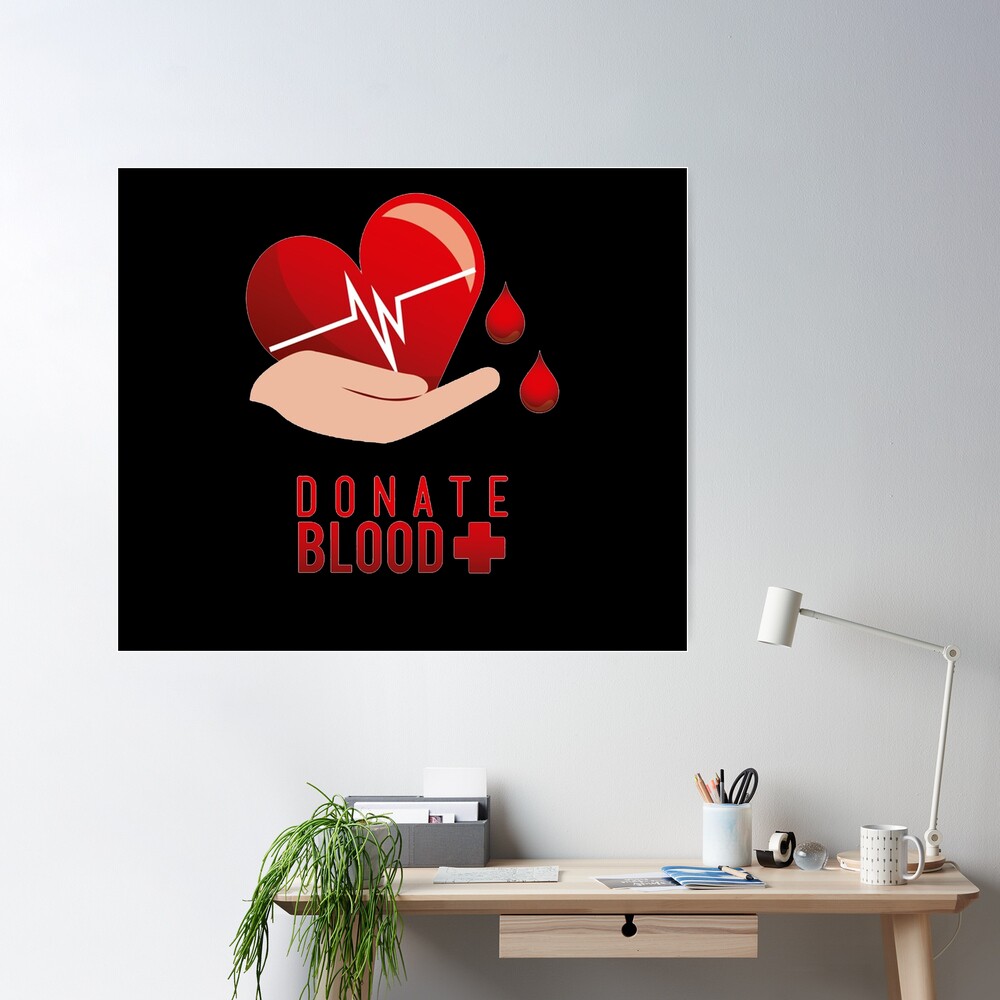 donate blood. caricature heart with hand drawing lettering, decor elements.  Flat vector illustration, typographic font, phrase. charity fund. design  element for poster, print, banner. Stock Vector | Adobe Stock