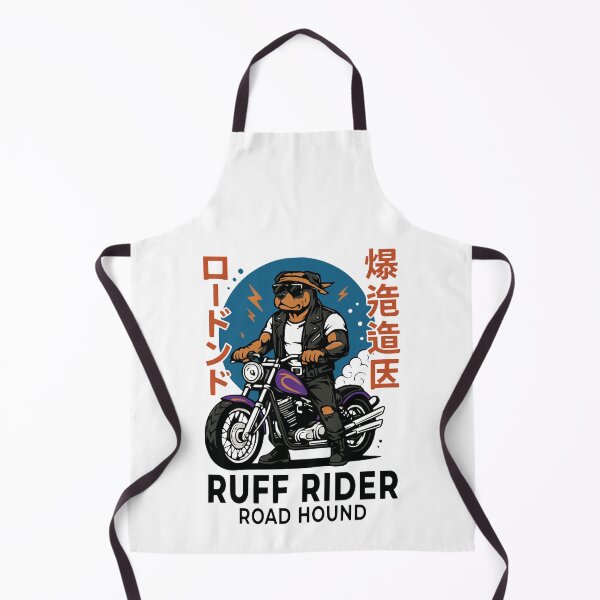Item preview, Ruff Rider Road Hound: Biker Dog Graphic Design with Japanese Text designed and sold by 89BLACK.