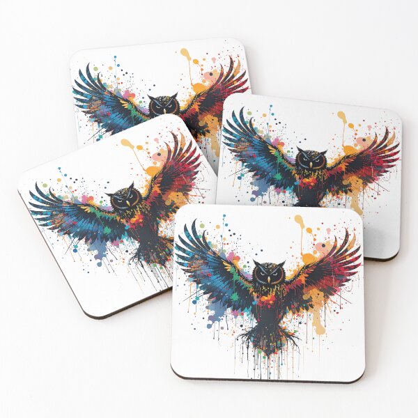Item preview, Abstract Owl Splatter Art designed and sold by AbhishekPanwar.