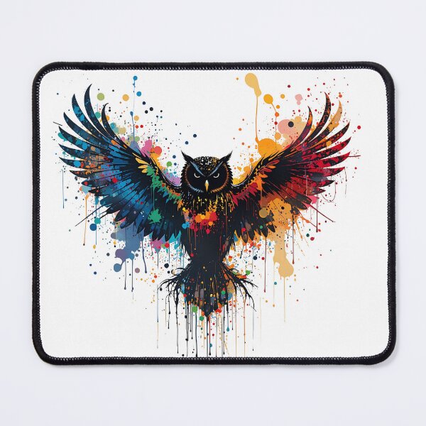 Item preview, Abstract Owl Splatter Art designed and sold by AbhishekPanwar.