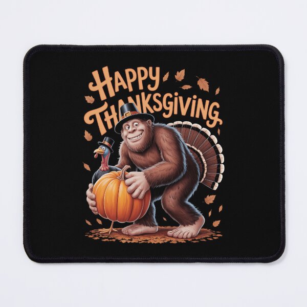 Item preview, Bigfoot Turkey Pumpkin Thanksgiving Day designed and sold by Sunset4Bones.