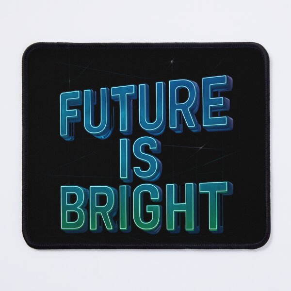 Item preview, Future Is Bright – Cyberpunk Neon Typography Print designed and sold by NeonCore.