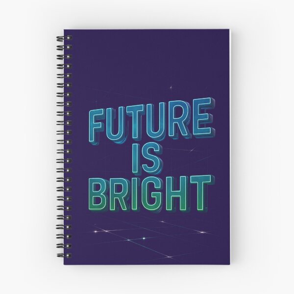Item preview, Future Is Bright – Cyberpunk Neon Typography Print designed and sold by NeonCore.