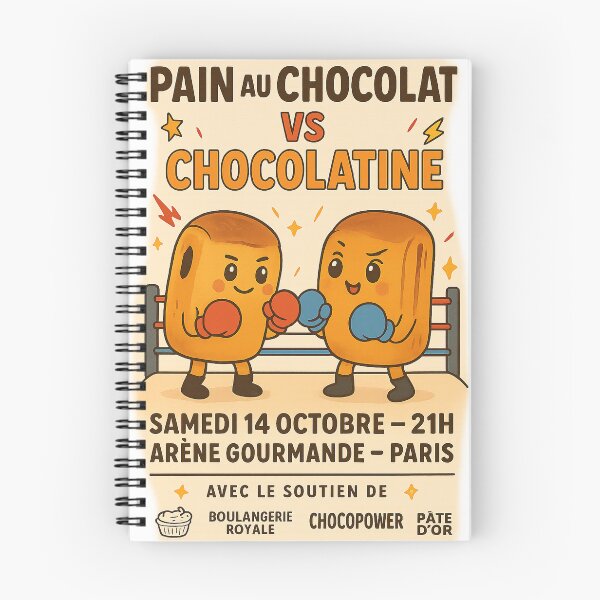 Item preview, Sweet Battle – Pain au Chocolat VS Chocolatine designed and sold by ReineDingo.