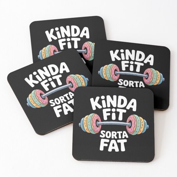 Item preview, Kinda Fit Sorta Fat - This funny gift is perfect for people who love the gym and fitness but also enjoy good food and a sense of humor. designed and sold by ZyziowskyArt.