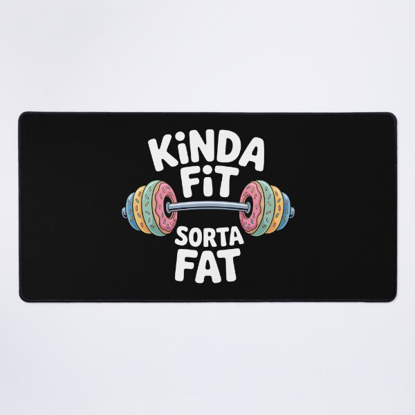 Item preview, Kinda Fit Sorta Fat - This funny gift is perfect for people who love the gym and fitness but also enjoy good food and a sense of humor. designed and sold by ZyziowskyArt.