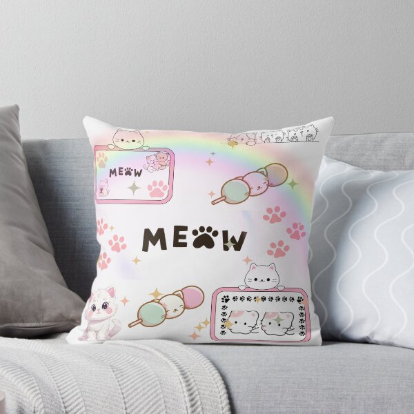 Item preview, Kawaii Meow Mania: Pastel Cat & Rainbow Delight Kawaii Cat Meow | Cute Cat Paw Prints | Pastel Cat Rainbow designed and sold by Happyfreedom.