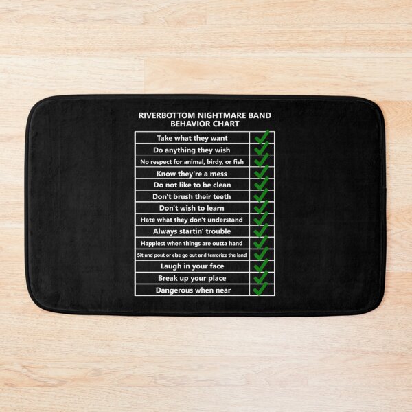 Item preview, Riverbottom Nightmare Band Behavior Chart  designed and sold by FlowerShirtShop.