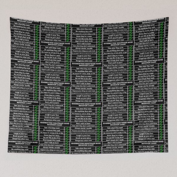 Item preview, Riverbottom Nightmare Band Behavior Chart  designed and sold by FlowerShirtShop.