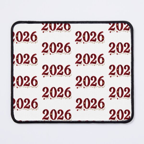 Item preview, New year 2026 decorations with red festive numbers, isolated on transparent, AI generated designed and sold by dvoevnore.