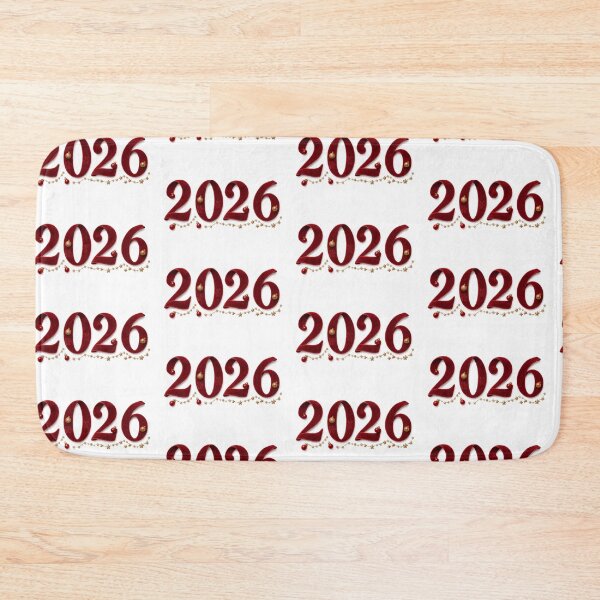 Item preview, New year 2026 decorations with red festive numbers, isolated on transparent, AI generated designed and sold by dvoevnore.