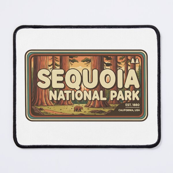 Item preview, Sequoia National Park California USA Est 1880 Retro designed and sold by LittleArij.