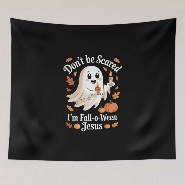 Item preview, Cute Ghost Christian Halloween Jesus Pumpkin designed and sold by DeadlockCrew.