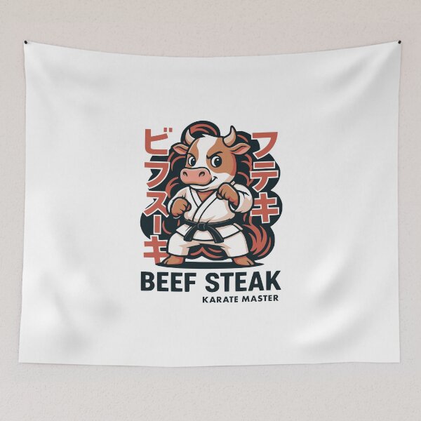 Item preview, Beef Steak Karate Master - Funny Japanese Style Art designed and sold by 89BLACK.