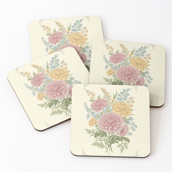 Item preview, Vintage Wildflower Bouquet Botanical Art Print 5 designed and sold by Pasteltone.