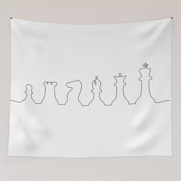 Item preview, Chess Pieces Continuous Line designed and sold by missbobbit.