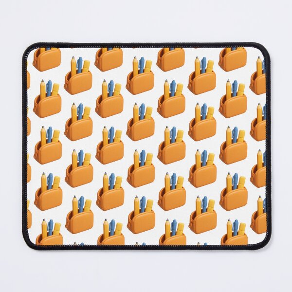 Item preview, Back to school supplies with pencil, pen in orange pouch, isolated, background, AI generated designed and sold by dvoevnore.