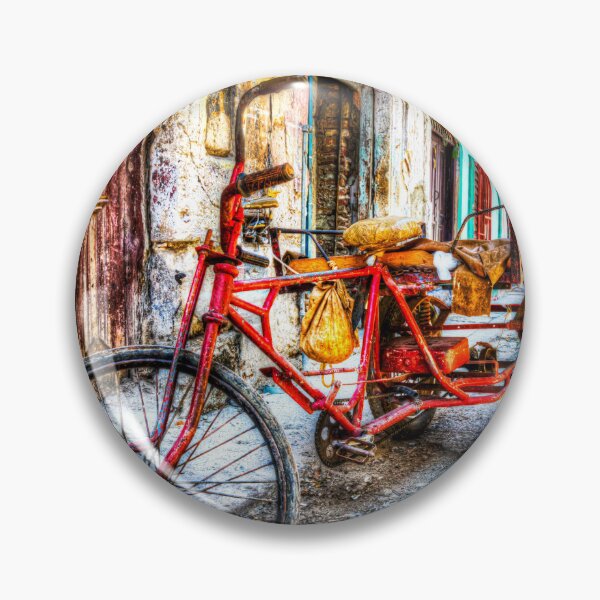 Item preview, Vibrant Cuban Street with Red Tricycle designed and sold by Paul Thompson Photography.