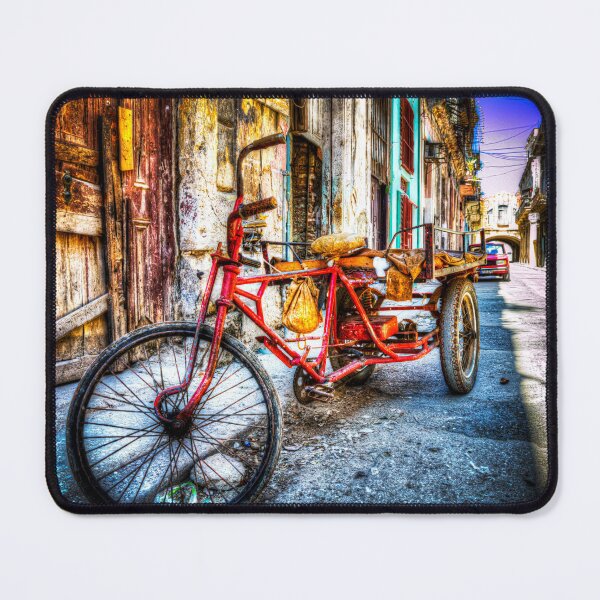 Item preview, Vibrant Cuban Street with Red Tricycle designed and sold by Paul Thompson Photography.