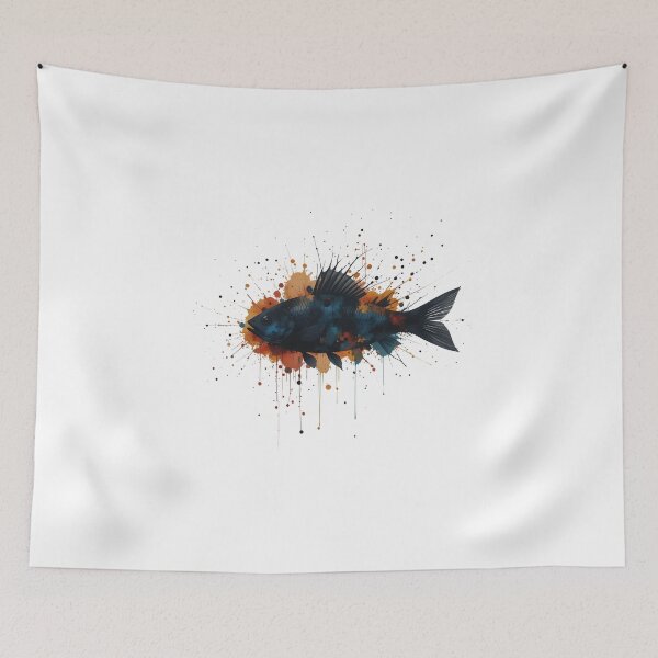 Artikelvorschau, Abstraktes Splatter-Fisch-Design entworfen und verkauft von AbhishekPanwar.