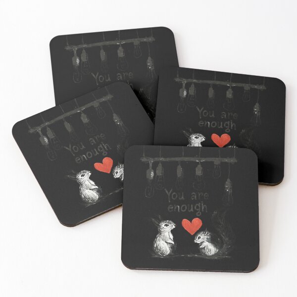 Item preview, You Are Enough – Squirrel Love Illustration designed and sold by SnapLabDesigns.