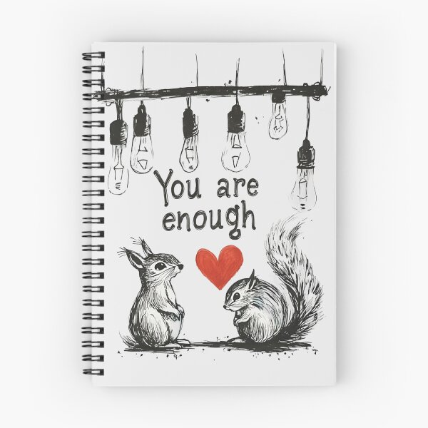 Item preview, You Are Enough – Squirrel Love Illustration designed and sold by SnapLabDesigns.